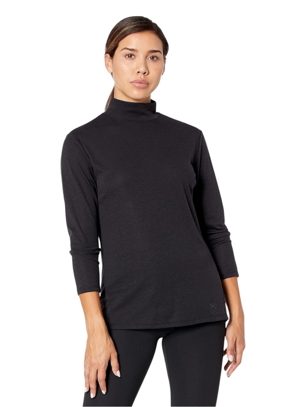 Arc'Teryx Black Heather Lumin Mock Neck Top Size Medium
